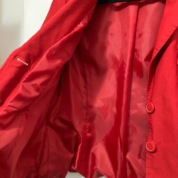 ⭐️2/$30⭐️ Simply Manakin red short sleeve jacket, size 14 - Picture 4 of 7